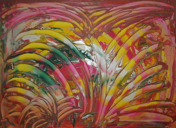 RAIN>FOREST - 02 - Sunrise- Acryl auf Lwd - 2025 - 55 x 75 cm